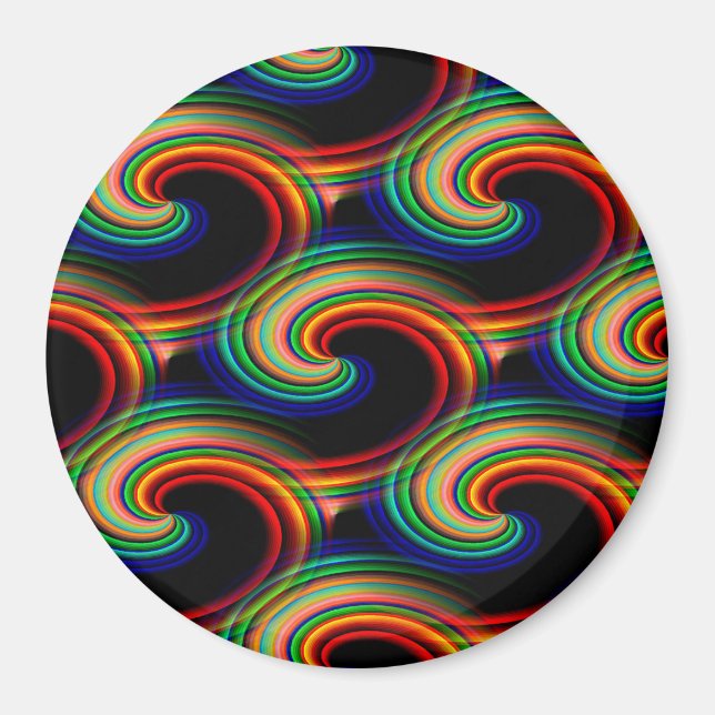 Waves in colors.... magnet (Front)
