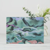 Waves In Harmony Acrylic Marbleizing Abstract Art (Standing Front)