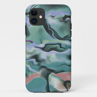Waves In Harmony Acrylic Marbleizing Abstract Art iPhone 11 Case