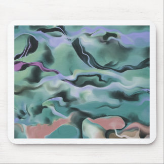 Waves In Harmony Acrylic Marbleizing Abstract Art Mouse Pad
