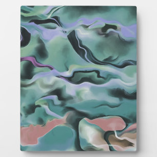 Waves In Harmony Acrylic Marbleizing Abstract Art Plaque