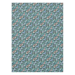 Waves In Harmony Acrylic Marbleizing Abstract Art Tablecloth