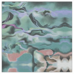 Waves In Harmony Acrylic Pour Abstract Art  Fabric