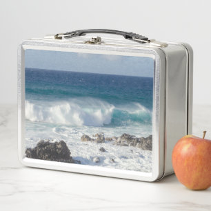 Waves In Maui, Hawaii Landscape Photography Metal Lunch Box