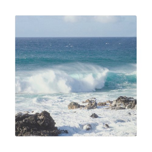 Waves In Maui Hawaii Landscape Photography Metal Print