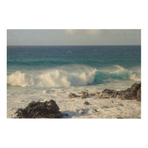 Waves In Maui, Hawaii Landscape Photography Wood Wall Art