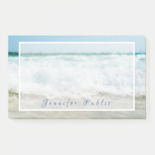 Waves In Oil Colors Chic Handwritten Name Template Post-it Notes