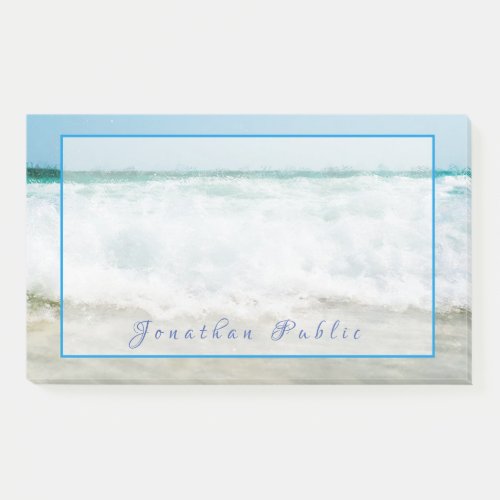 Waves In Oil Elegant Handwritten Name Template Post_it Notes
