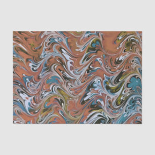 Waves In Red Acrylic Pour Aqueous Surface Design Tissue Paper