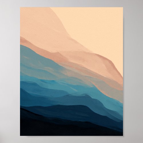 Waves In Texture _ Strands Beach Landscape Poster