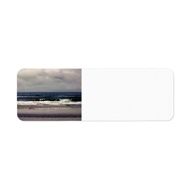 Waves in the Pacific Ocean Label (Front)