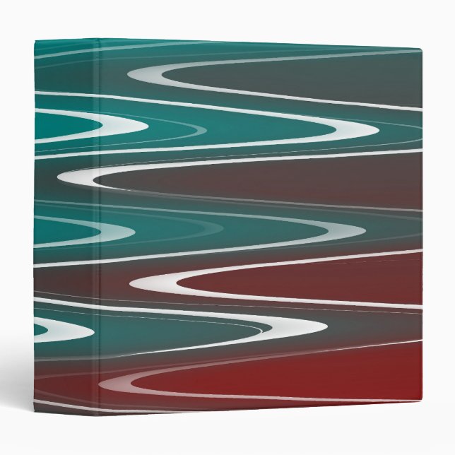 Waves in white 3 ring binder (Front/Spine)