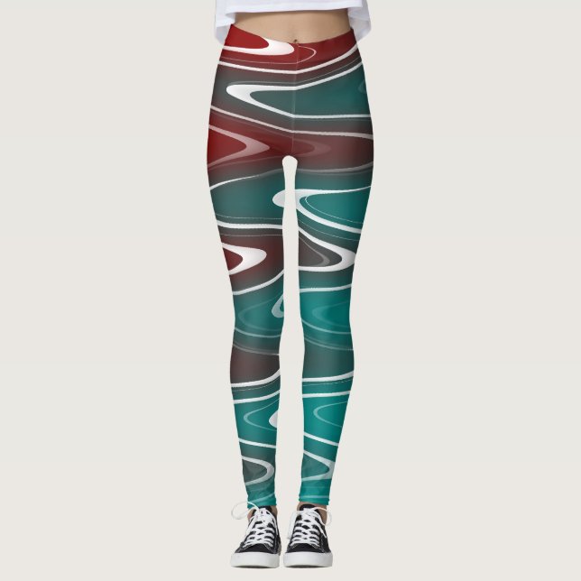 Waves in white leggings (Front)