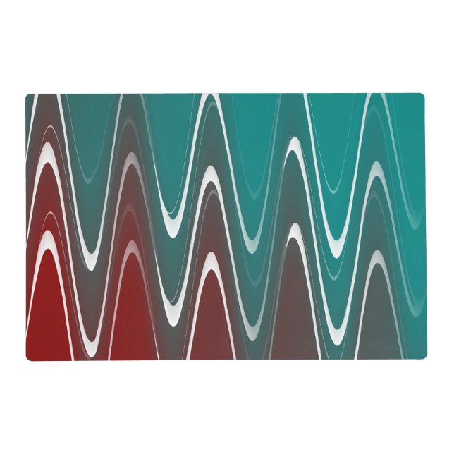 Waves in white placemat (Front)