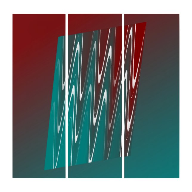 Waves in white triptych (Front)