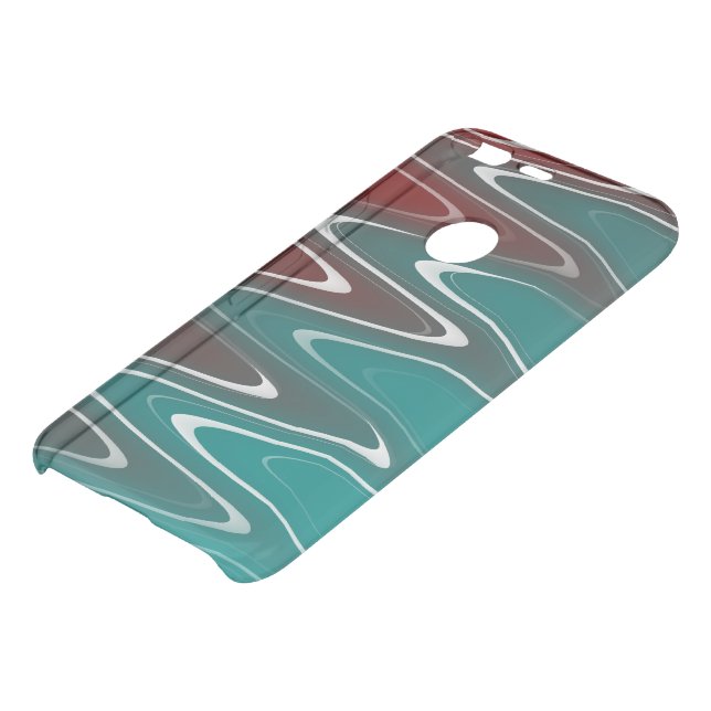 Waves in white uncommon google pixel case (Bottom)