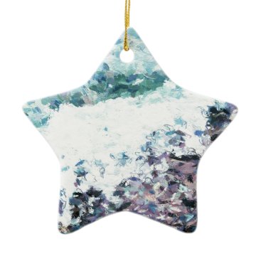 Waves lap at the shore - painting - art gift - abs ceramic ornament Waves lap at the shore - painting - art gift - abs ceramic ornament