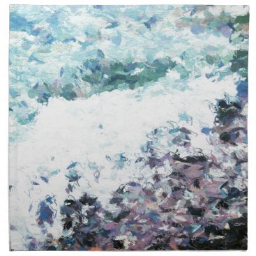 Waves lap at the shore - painting - art gift - abs cloth napkin Waves lap at the shore - painting - art gift - abs cloth napkin