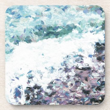 Waves lap at the shore - painting - art gift - abs drink coaster Waves lap at the shore - painting - art gift - abs drink coaster