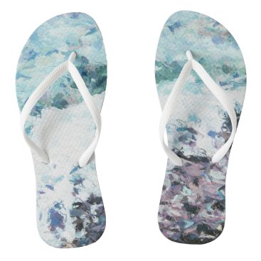 Waves lap at the shore - painting - art gift - abs flip flops Waves lap at the shore - painting - art gift - abs flip flops