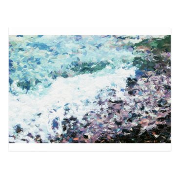 Waves lap at the shore - painting - art gift - abs postcard Waves lap at the shore - painting - art gift - abs postcard