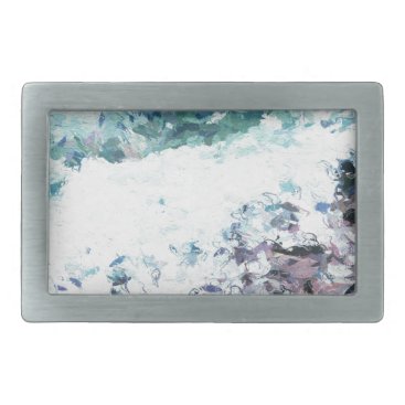 Waves lap at the shore - painting - art gift - abs rectangular belt buckle Waves lap at the shore - painting - art gift - abs rectangular belt buckle