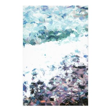 Waves lap at the shore - painting - art gift - abs stationery Waves lap at the shore - painting - art gift - abs stationery