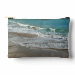 Waves Lapping on the Beach Turquoise Blue Ocean Accessory Pouch