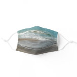 Waves Lapping on the Beach Turquoise Blue Ocean Adult Cloth Face Mask
