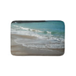 Waves Lapping on the Beach Turquoise Blue Ocean Bath Mat