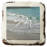 Waves Lapping on the Beach Turquoise Blue Ocean Brownie