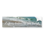 Waves Lapping on the Beach Turquoise Blue Ocean Bumper Sticker