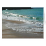 Waves Lapping on the Beach Turquoise Blue Ocean Card
