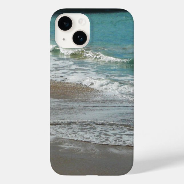 Waves Lapping on the Beach Turquoise Blue Ocean Case-Mate iPhone Case (Back)