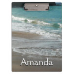 Waves Lapping on the Beach Turquoise Blue Ocean Clipboard