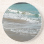 Waves Lapping on the Beach Turquoise Blue Ocean Coaster