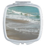 Waves Lapping on the Beach Turquoise Blue Ocean Compact Mirror