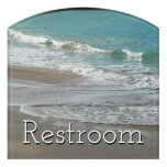 Waves Lapping on the Beach Turquoise Blue Ocean Door Sign