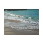 Waves Lapping on the Beach Turquoise Blue Ocean Doormat