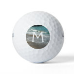 Waves Lapping on the Beach Turquoise Blue Ocean Golf Balls