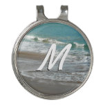 Waves Lapping on the Beach Turquoise Blue Ocean Golf Hat Clip