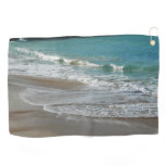 Waves Lapping on the Beach Turquoise Blue Ocean Golf Towel