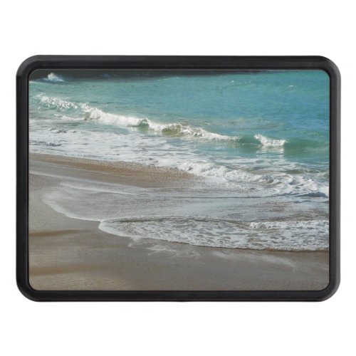 Waves Lapping on the Beach Turquoise Blue Ocean Hitch Cover