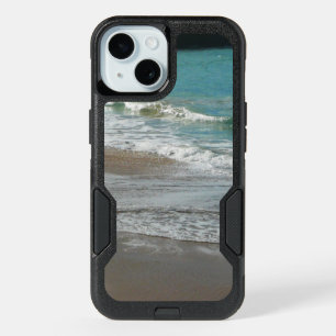 Waves Lapping on the Beach Turquoise Blue Ocean iPhone 15 Case