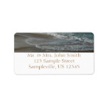 Waves Lapping on the Beach Turquoise Blue Ocean Label