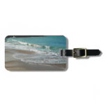 Waves Lapping on the Beach Turquoise Blue Ocean Luggage Tag