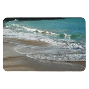 Waves Lapping on the Beach Turquoise Blue Ocean Magnet
