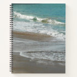 Waves Lapping on the Beach Turquoise Blue Ocean Notebook