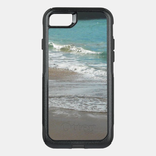 Waves Lapping on the Beach Turquoise Blue Ocean Otterbox iPhone Case (Back)