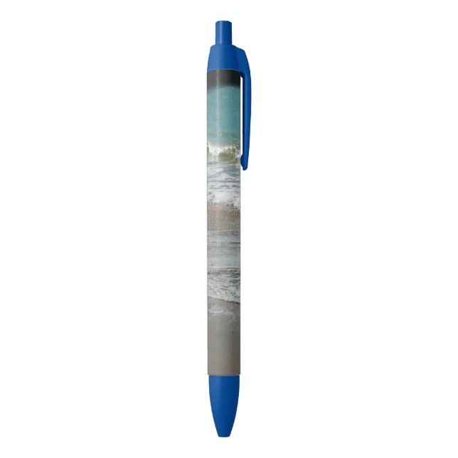 Waves Lapping on the Beach Turquoise Blue Ocean Pen (Bottom (Vertical))